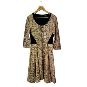 Rachel Roy Wool Animal Print Sweater Dress M